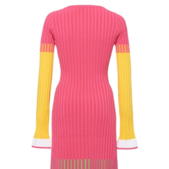 NWOT Prabal Gurung Colorblock Ribbed-Knit Midi Dress  (small size, never worn) - Picture 5 of 8